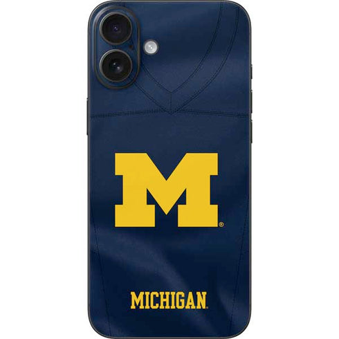 University of Michigan Blue Jersey iPhone 16 Plus Skin